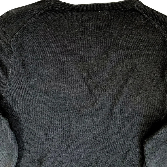 Lands' End Classic 100% Supima Cotton V Neck Lightweight Sweater Size S Black - Picture 7 of 12